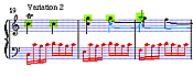 ISMIR logo (first bars of Mozart's 2nd variation from KV 265)